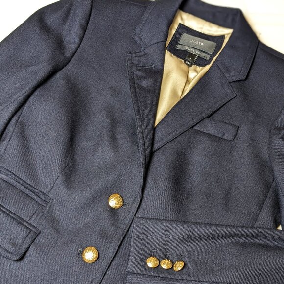 🎉Host Pick🎉 J. CREW Schoolboy Navy Wool Blazer SZ 2 - Picture 7 of 15